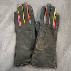 Black Leather Gloves